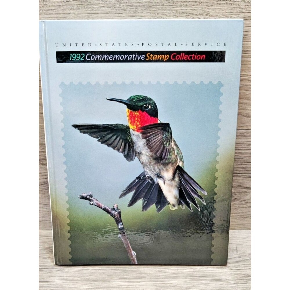 1992 USPS Commemorative Stamp Collection Album Mint Stamps Complete w/ Slipcase